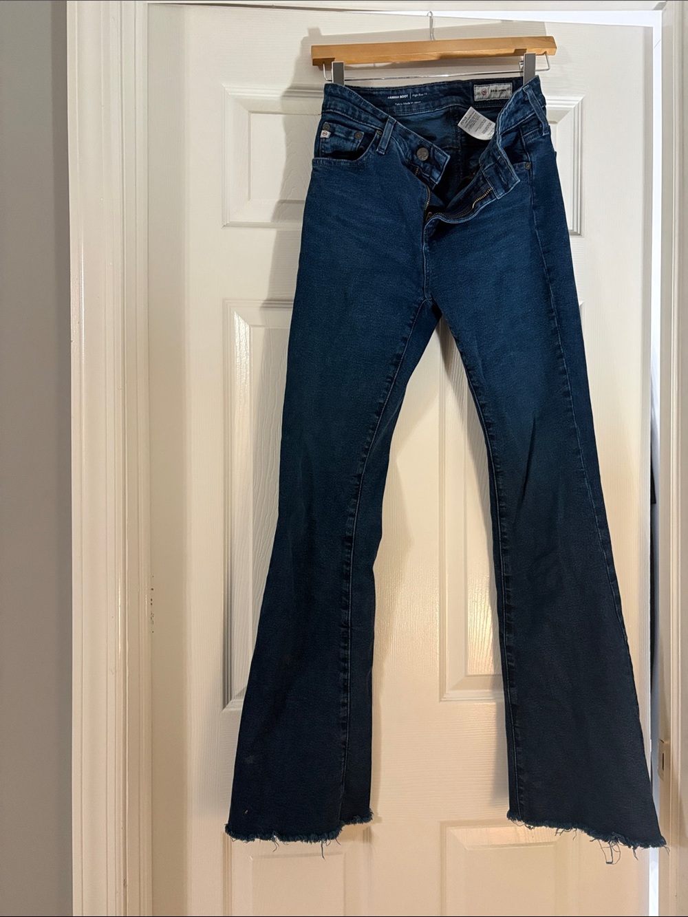 Ag Adriano Goldschmied Dark Indigo “Farrah Boot High Rise Fit” Bootcut Jeans